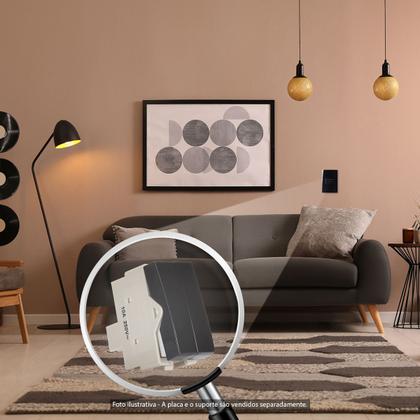 Imagem de Módulo Interruptor Duplo Paralelo Sleek Preto Ebony MarGirius