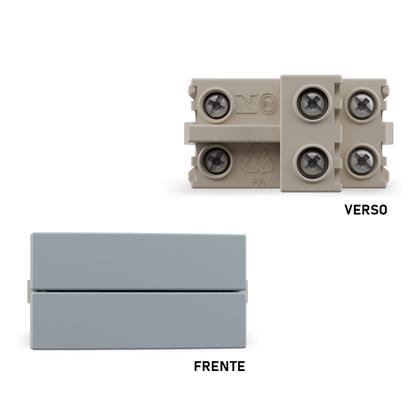 Imagem de Módulo Interruptor Duplo Simples Cinza Sleek Margirius