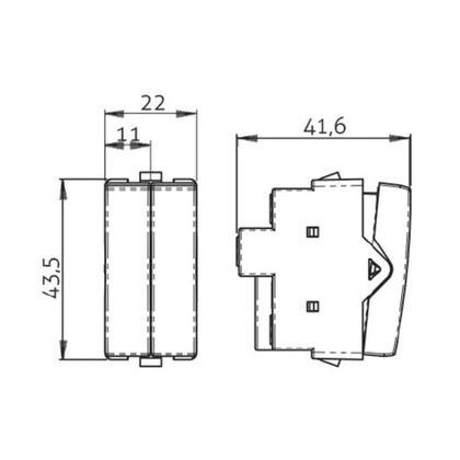 Imagem de Módulo Interruptor Duplo Simples MarGirius Sleek Colors 10A Cinza