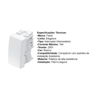 Imagem de Modulo Interruptor Intermediario 16a Fame Elegance