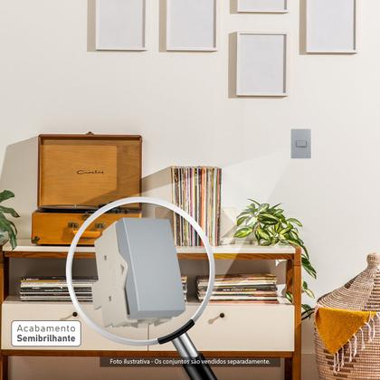 Imagem de Módulo Interruptor Intermediário/Four Way Cinza Sleek Colors MarGirius