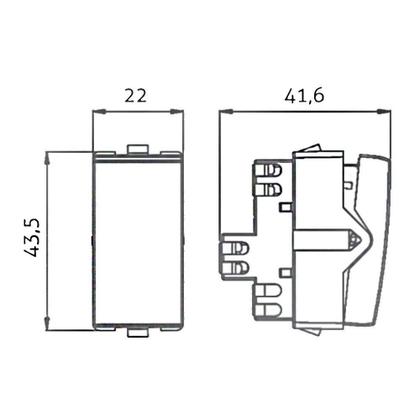 Imagem de Módulo Interruptor Intermediário MarGirius Sleek 10A Branco