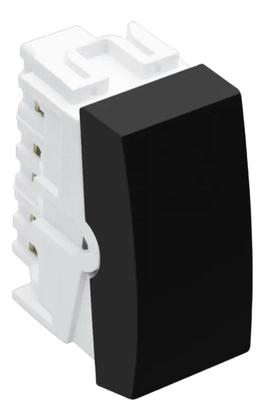 Imagem de Módulo Interruptor intermediário preto 16A/250V Habitat Black - Fame