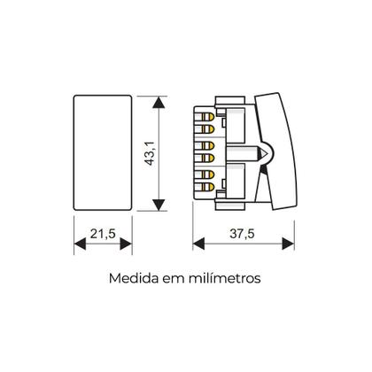 Imagem de Módulo Interruptor Paralelo Fame Habitat 16A Branco