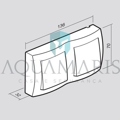 Imagem de Módulo Interruptor Paralelo Mais Módulo Tomada Simples 10A 2P+T SistemaX 675064