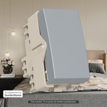 Imagem de Módulo Interruptor Paralelo Three Way 10a Cinza Sleek Colors