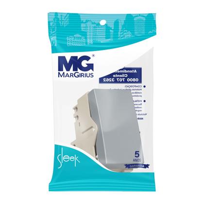 Imagem de Módulo Interruptor Paralelo Three Way 10a Cinza Sleek Colors