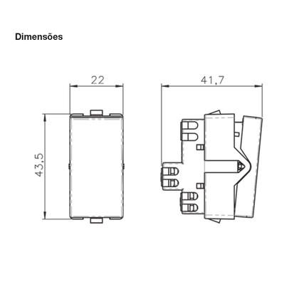 Imagem de Módulo Interruptor Paralelo Three Way 10A Ebony Infiniti