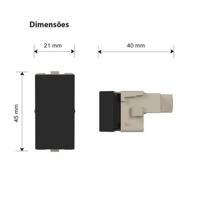 Imagem de Módulo Interruptor Paralelo Three Way Grafite Infiniti MarGirius