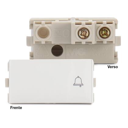 Imagem de Módulo Interruptor Pulsador Campainha Branco Sleek Margirius