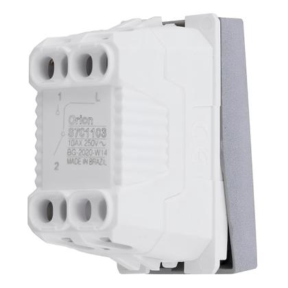 Imagem de Modulo Interruptor Simples 10A 250V Alúminio Orion Schneider