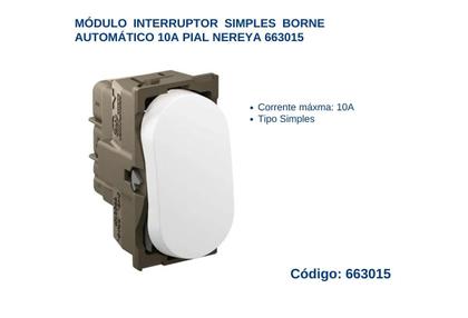 Imagem de Modulo Interruptor Simples 10A Branco 663015 Nereya Legrand