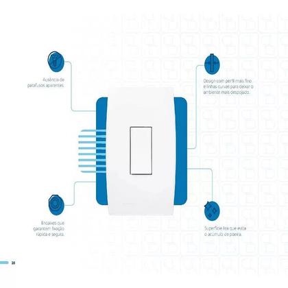 Imagem de Modulo Interruptor Simples 10A Branco LINHA ILUS 5TA99000
