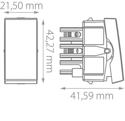 Imagem de Módulo Interruptor Simples Branco Alumbra 85011 Inova Pro