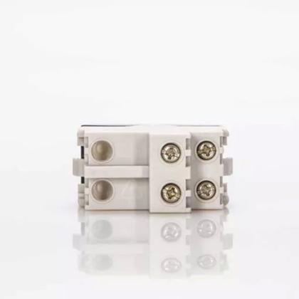 Imagem de Módulo Interruptor Simples Duplo 10a Sleek Preto Margirius