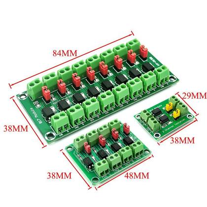 Imagem de Módulo Isolador Óptico Optoacoplador PC817 com 8 Canais e Tensão de 3.6-24V