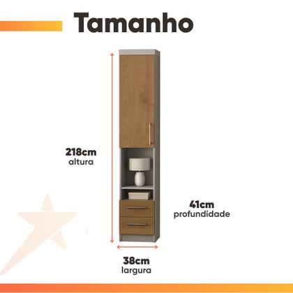 Imagem de Modulo JA Mesa de Cabeceira Alto Georgia Avelã / Jequitibá