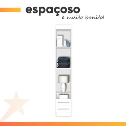 Imagem de Modulo JA Mesa de Cabeceira Alto Georgia Branco Fosco