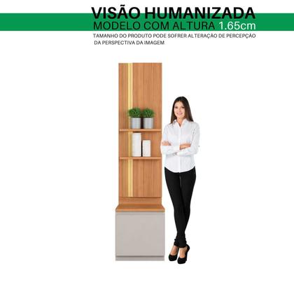Imagem de Modulo Lateral Com Led 1 Porta Prateleira Esquerda Direita