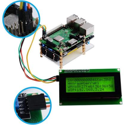 Imagem de Módulo LCD Azul Verde Branco 20x4 Interface Serial IIC I2C Para Adaptador De Display LCD Arduino