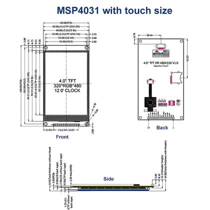 Imagem de Módulo LCD TFT SPI De 4 Polegadas 320X480 Com Tela Sensível Ao Toque Para Arduino Mega2560 ESP32