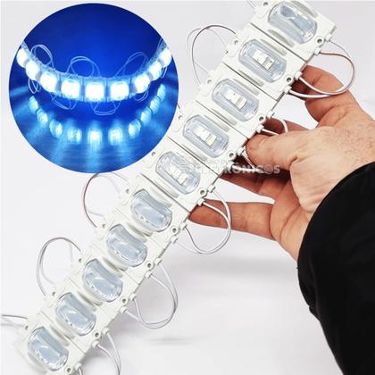 Imagem de Módulo Led Barra Com 10 Peças De Leds Azul Alta Iluminação Ideal Para Decoração TB1562