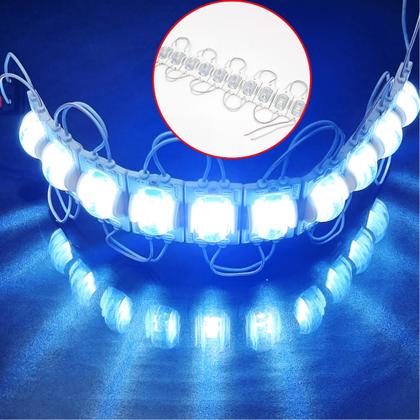 Imagem de Módulo Led Barra Com 10 Peças De Leds Azul Alta Iluminação Ideal Para Decoração TB1562