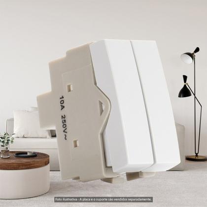 Imagem de Modulo Margirius Sleek Paralelo Duplo 10A Branco 17840