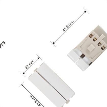 Imagem de Modulo Margirius Sleek Paralelo Duplo 10A Branco 17840