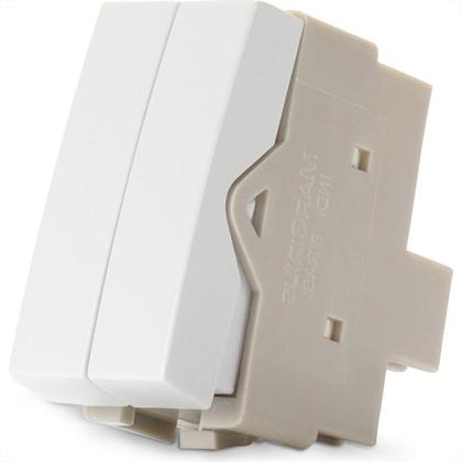 Imagem de Modulo Margirius Sleek Simples Duplo 10A Branco 17837