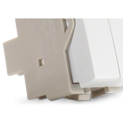 Imagem de Modulo Margirius Sleek Simples Duplo 10A Branco 17837