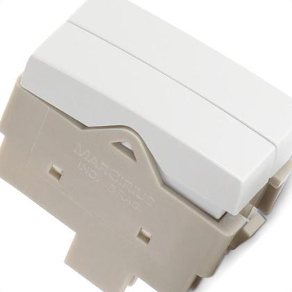 Imagem de Modulo Margirius Sleek Simples Duplo 10A Branco 17837