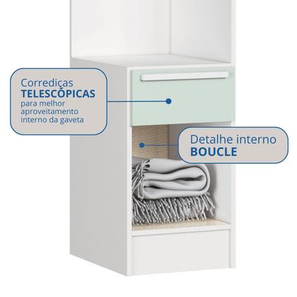 Imagem de Módulo Mesa Cabeceira 2 Portas e 1 Gaveta Infinity