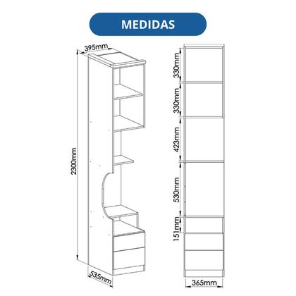 Imagem de Módulo Mesa de Cabeceira 1 Porta Elegance
