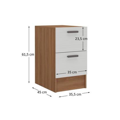 Imagem de Módulo Mesa de Cabeceira 2 Gavetas Viena