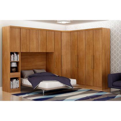 Imagem de Módulo Mesa de Cabeceira de Casal Safira em MDF com 1 Porta e 1 Gaveta Clic Móveis