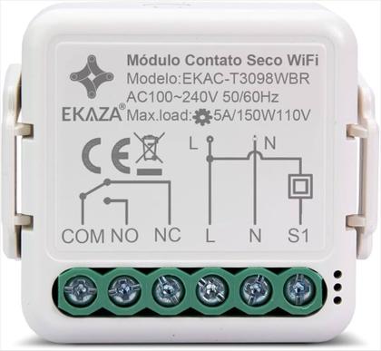 Imagem de Módulo Mini Inteligente Wi-Fi e Bluetooth Contato Seco Ekaza