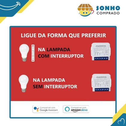 Imagem de Modulo mini inteligente Wi-Fi interruptor 10A 3CH MS-107WF nova digital