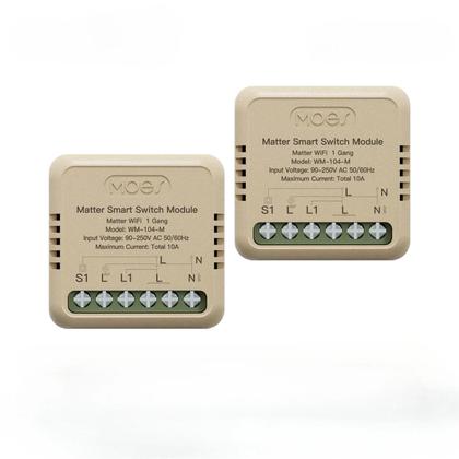 Imagem de Módulo Mini Interruptor WiFi Inteligente Tuya Matter Relé Temporizador Automação Residencial