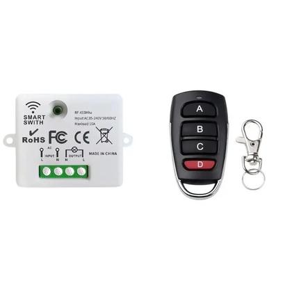 Imagem de Módulo Mini Relé Sem Fio RF433MHz Para Interruptor De Luz Inteligente 110V 220V Com Controle Remoto
