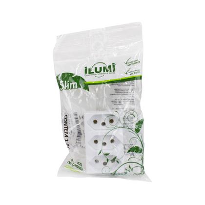 Imagem de Módulo Monobloco com 3 Tomadas 20A 250V~ Linha Slim Ilumi - 86124
