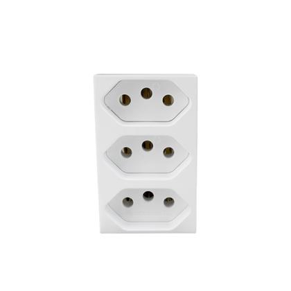 Imagem de Módulo Monobloco com 3 Tomadas 20A 250V~ Linha Slim Ilumi - 86124