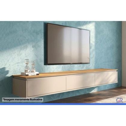 Imagem de Módulo Nicho Curvo 220cm p/ Painel de Sala Tauari/Gris Fosco - Linea Brasil