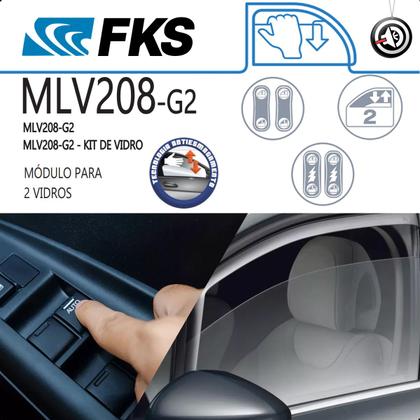 Imagem de modulo para automatizar subida ou descida de 2 vidros eletricos comuns ou resistivos antiesmagamento