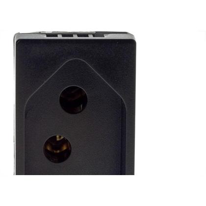 Imagem de Modulo Pial Plus+ 1 Tomada 10A. Borne Automatico Preta - 615038Pt