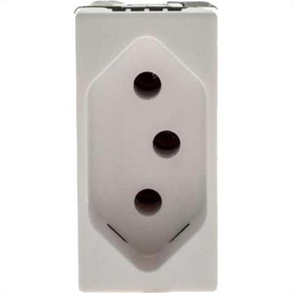 Imagem de Modulo Pial Plus+ Branco 1 Tomada 10A Borne Automatico 615038Bc