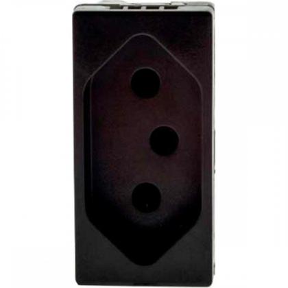 Imagem de Modulo Pial Plus+ Preto 1Tomada 10A Borne Automatico 615038Pt