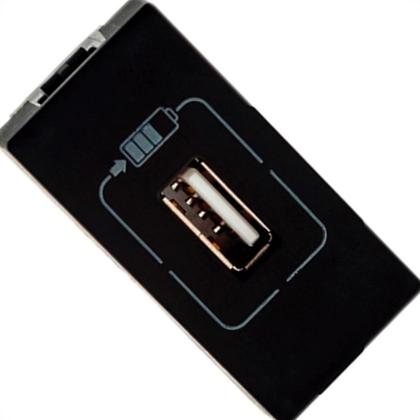 Imagem de Modulo Pial Plus+ Preto 1Tomada  Usb 1100Ma88Pt