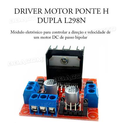 Imagem de Módulo Ponte H Dupla L298n Motor Dc Passo Arduino Raspberry