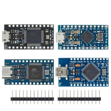Imagem de Módulo pro Micro ATMEGA32U4 5V 16MHz Com Bootloader, MINI USB, Micro USB, TYPE-C, Conector De 2